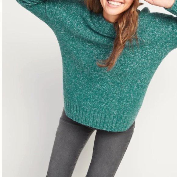 Old Navy Oversized Blue Green Marl Thick Cozy Sweater XL - Picture 1 of 6
